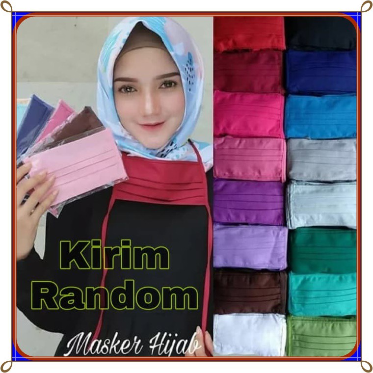 ( MASKER HIJAB ) masker kain wanita hijabers anti debu