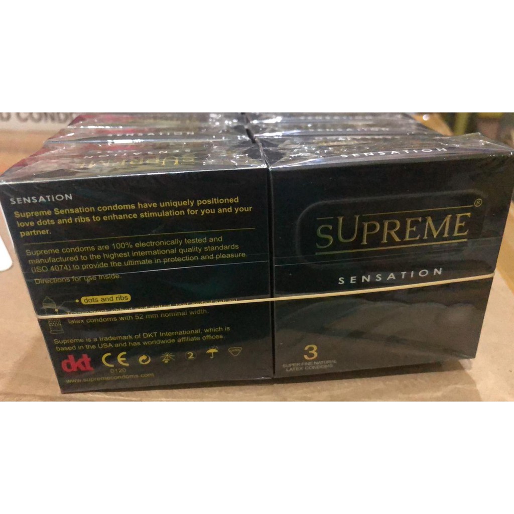 KONDOM SUPREME SENSATION BERGERIGI DAN BERULIR ISI 3