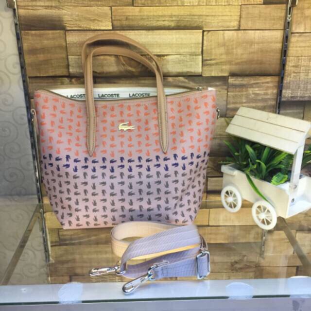 Import Lacoste Ombre Murahnich Tas Wanita Crocodile Leather Sling Bag Shopee