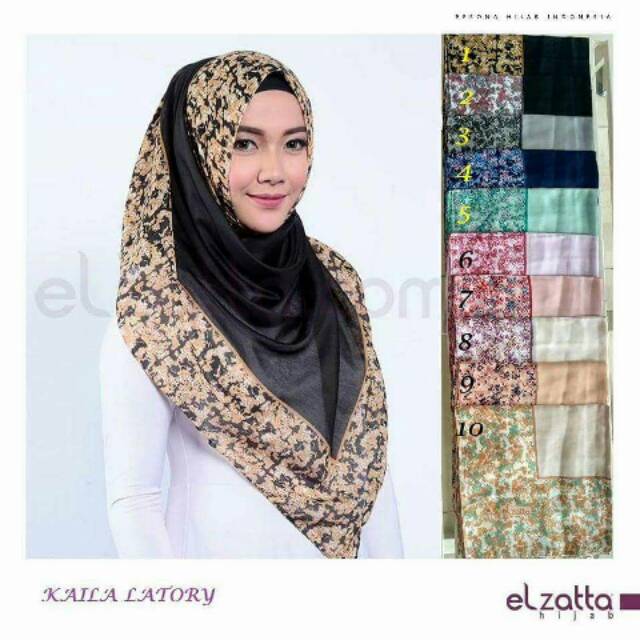 Jilbab Elzatta Segi Empat Motif Terbaru Jilbab Saudia