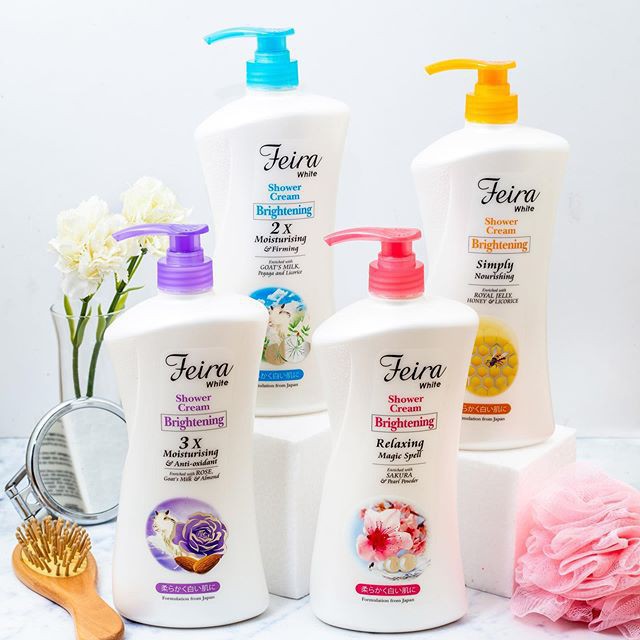 Jual FEIRA WHITE SHOWER CREAM 1000ML Shopee Indonesia