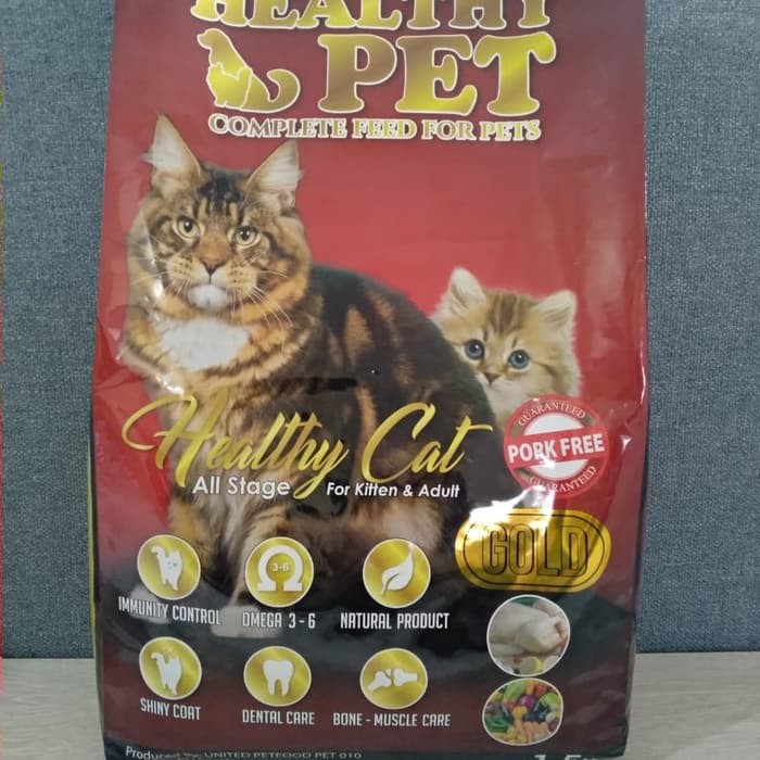 Jual Healthy Pet Cat Food 1,5 Kg Pork Free | Adult And Kitten Food Makanan Kucing Indonesia|Shopee Indonesia