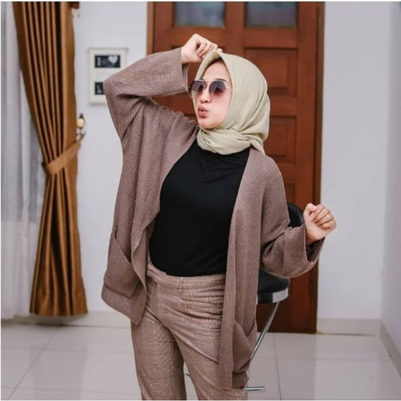 Jual Cardigan Rajut Wanita Warna Coklat Murah Loocy Cardi Seri Cr001 | Shopee Indonesia