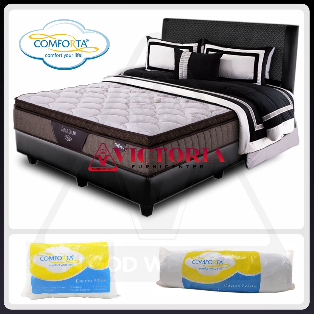 Jual Comforta Super Dream 90X200 90 X 200 Full Bed Set Fullset Springbed Matras Kasur Bedset Termurah Paling Murah Surabaya Sidoarjo Malang Promo Toko Victoria Furnicenter Gratis Ongkir | Shopee Indonesia