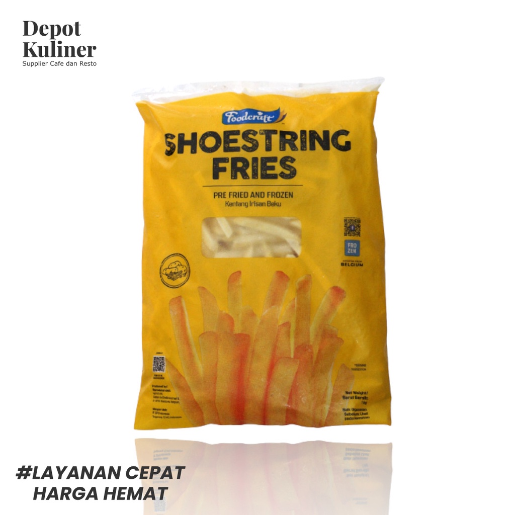 Jual Shoestring Fries Foodcraft 1Kg Kentang Goreng Frozen Shopee