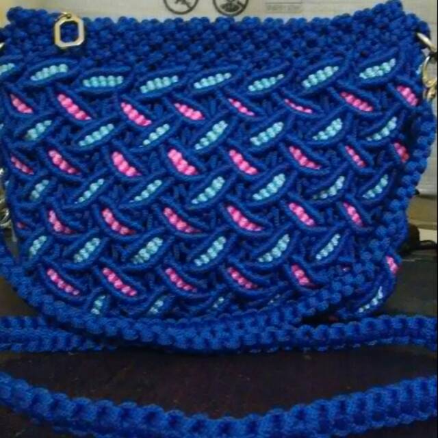 proIsrael Tas Rajut Tali Kur Motif Daun