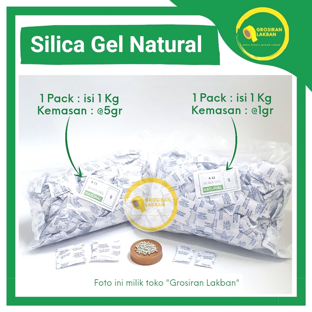 Jual Silica Silika Gel Natural Alami Sepatu dan Tas Makanan Food Grade