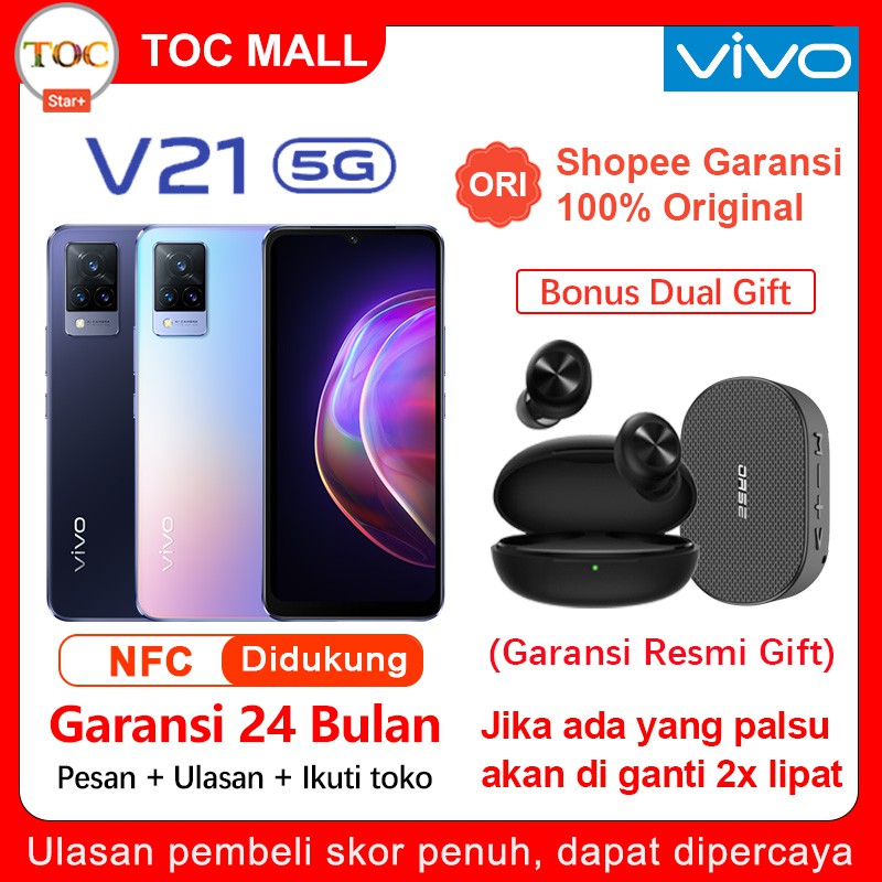 VIVO V21 5G RAM 8GB ROM 128GB Garansi Resmi Original Handphone VIVO V21