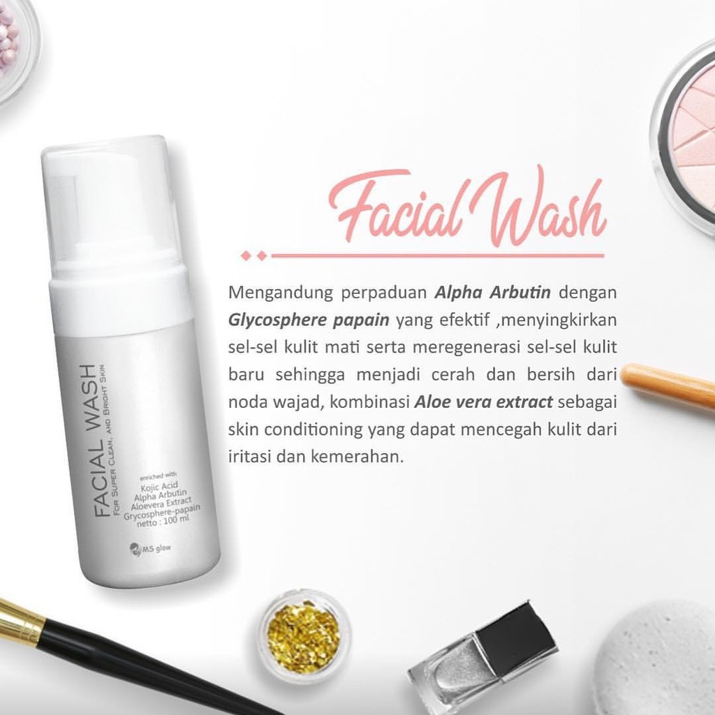 MS GLOW FACIAL WASH / MS GLOW SABUN WAJAH MENGANGKAT KULIT