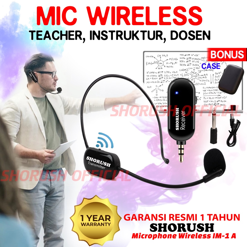 Jual Shorush IM 1 Mikrofon Mic Microphone Clip On Wireless Bando