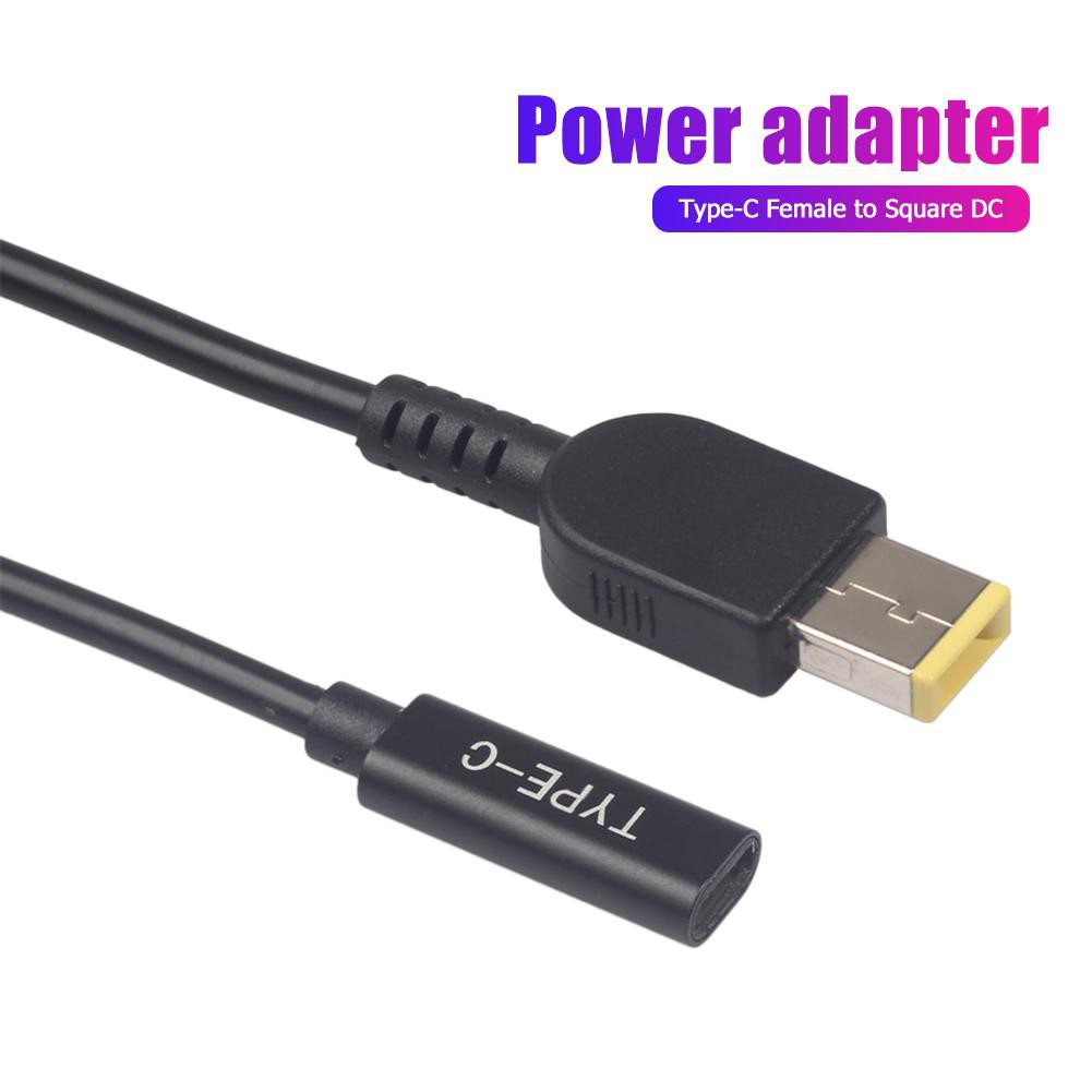 Jual Usb Type-C Female To Square Dc Male Plug Usb 3.1 Adapter Cable For Lenovo | Shopee Indonesia