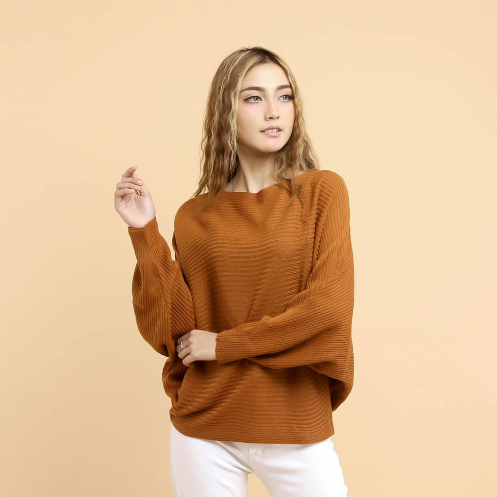 Jual Sweater Rajut Wanita Coklat Murah | Shopee Indonesia