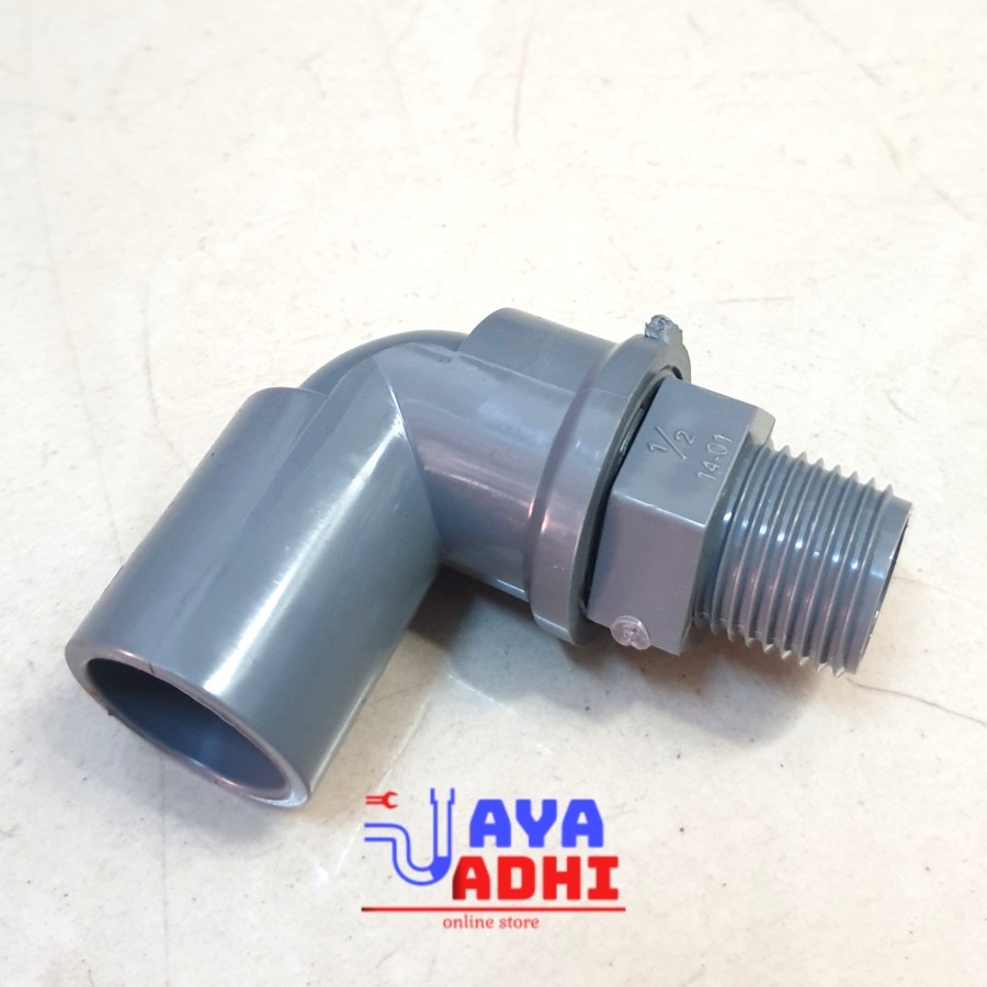 Jual PVC Elbow Knee Drat Luar 3/4 x 1/2 Rucika Shopee Indonesia
