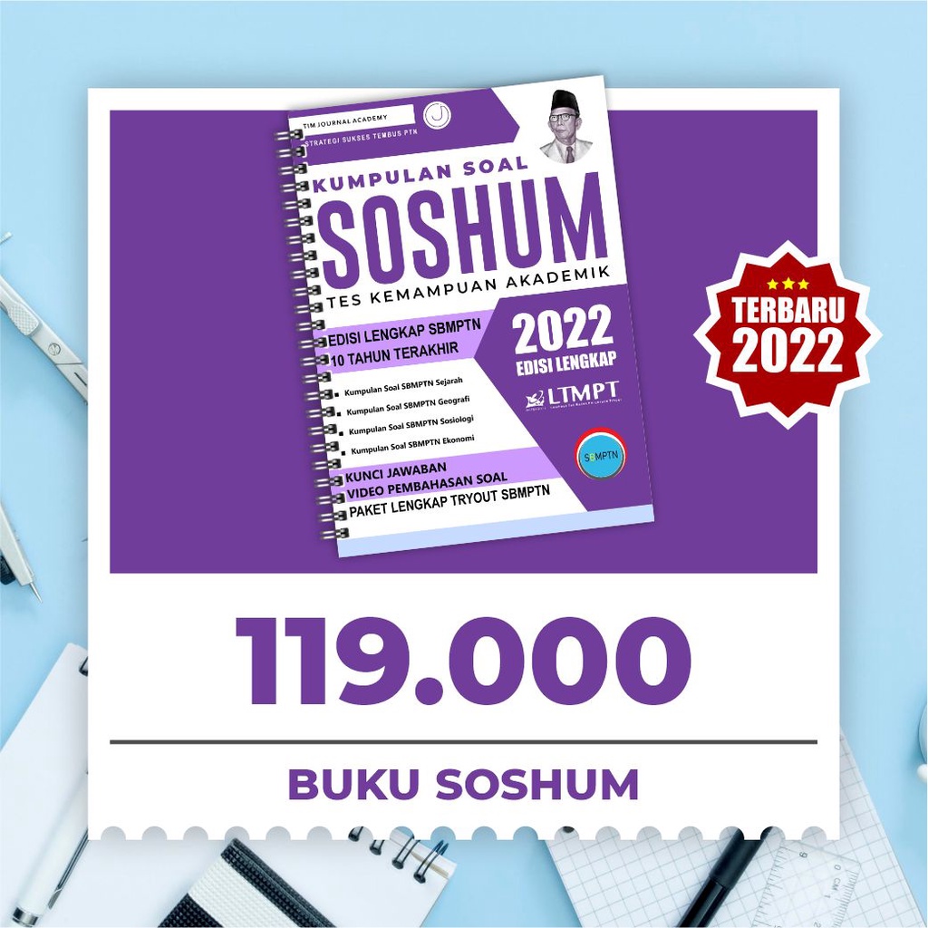 Buku Kumpulan Soal Lengkap UTBK SBMPTN Soshum Shopee