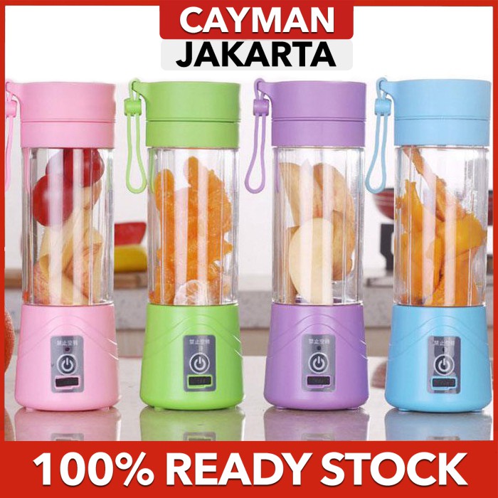 Jual Shake N Go Usb Blender Portable Mini Mixer Smoothie Maker Alat Buat Jus Praktis 4 Mata Pisau Juicer Hl002 | Shopee Indonesia