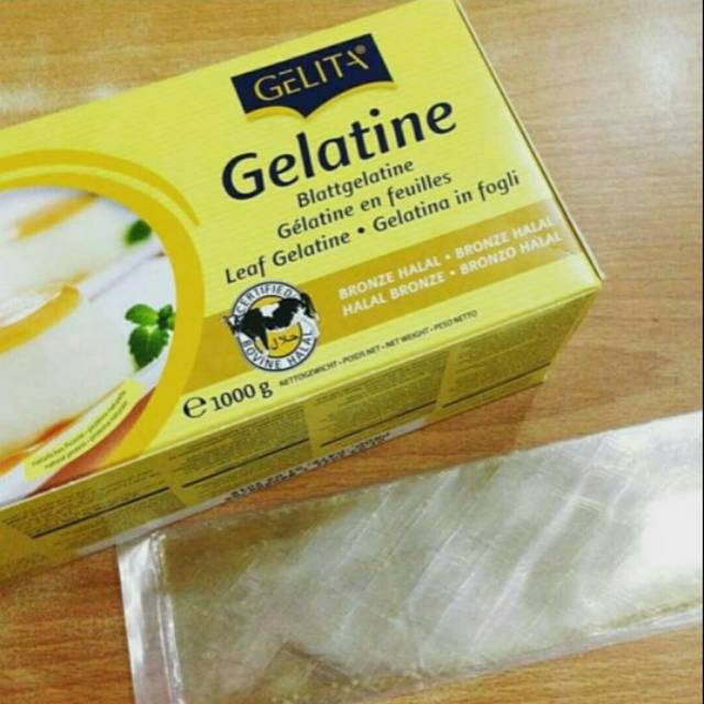 Jual Gelatine Sheet Halal Merk Gelita 300 lembar / Gelatin Sheet Halal