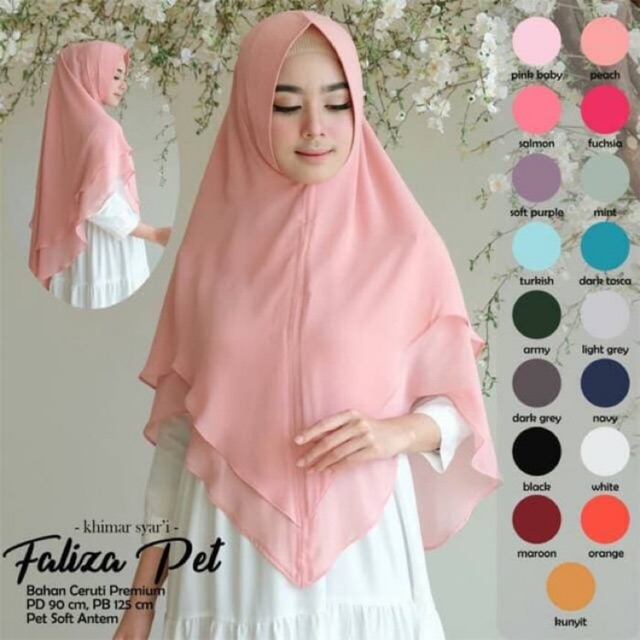 KHIMAR BERGO JILBAB DUA (2) LAYER PINGUIN ANTEM (KATALOG 1) Shopee