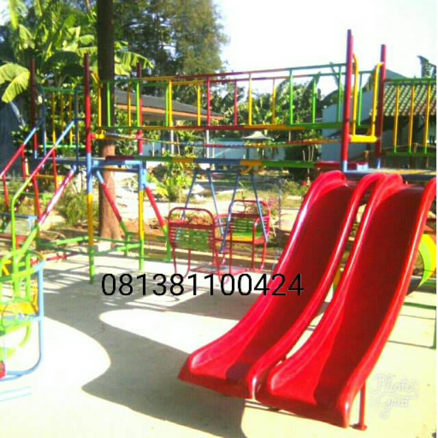 Jual Playground Besar Mainan Anak Outdoor Taman Bermain Perosotan Ayunan | Shopee Indonesia