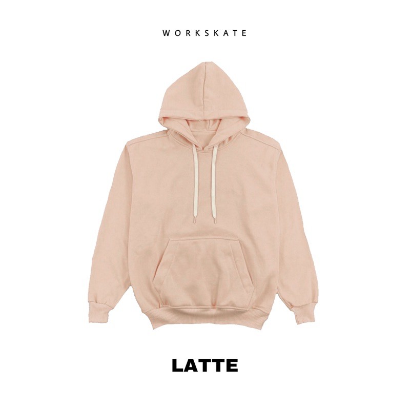 Jual (Cod) Hoodie Jumper Polos Cotton Fleece Tebal Warna Latte | Shopee Indonesia