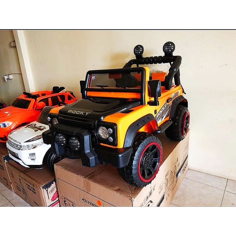 Jual Promo Mobil Mainan Aki Jeep Volta Rocky / Mobil Mainan Pakai Remot / Mobil Mainan Bisa Dinaiki Anak | Shopee Indonesia