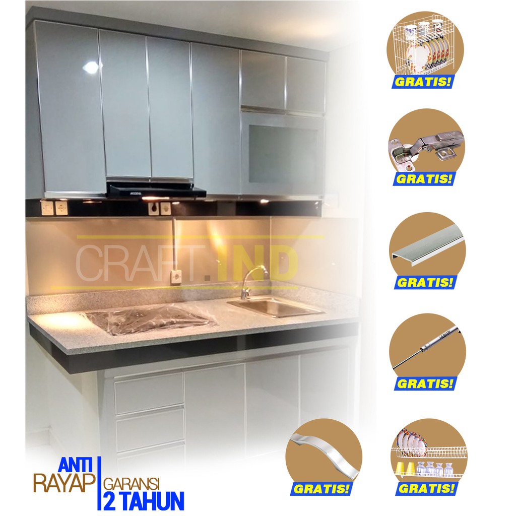 Jual KITCHEN SET FURNITURE MURAH FURNITURE CUSTOM KITCHEN SET HPL KITCHEN SET CUSTOM