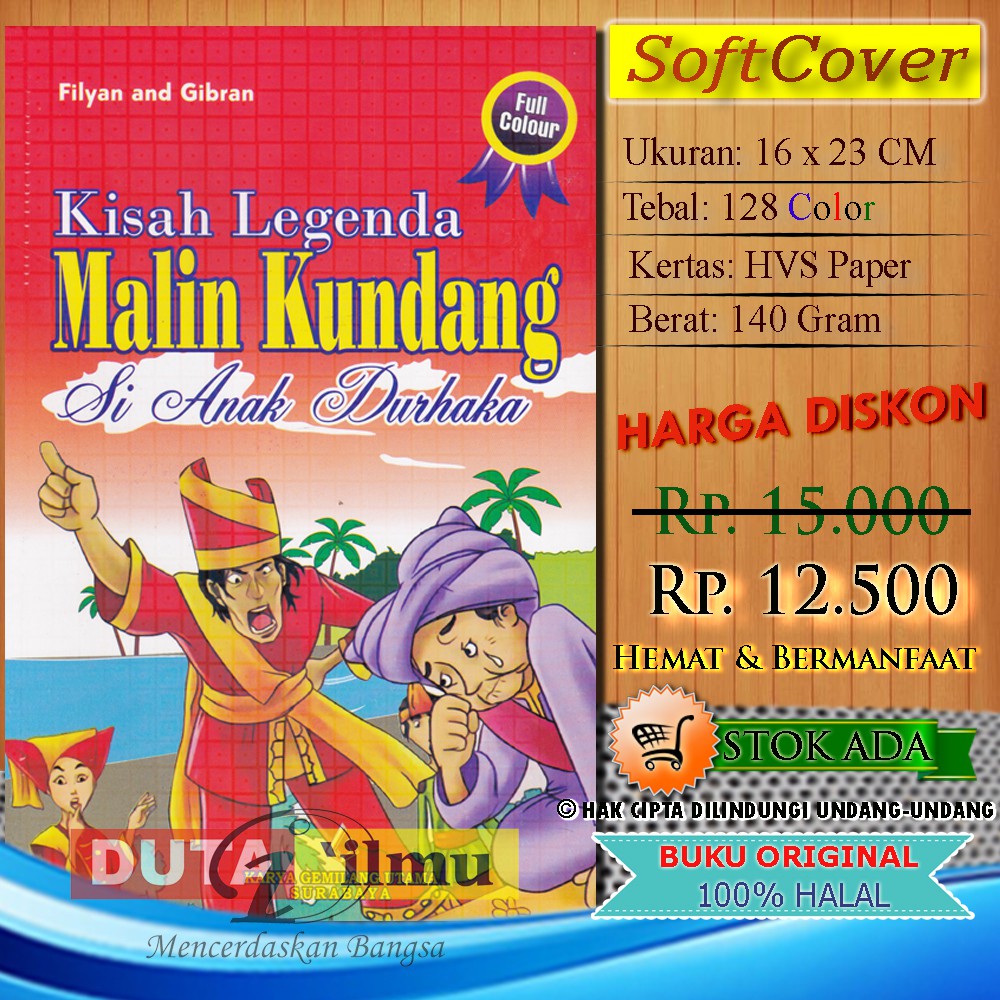 Identitas Buku Cerita Malin Kundang