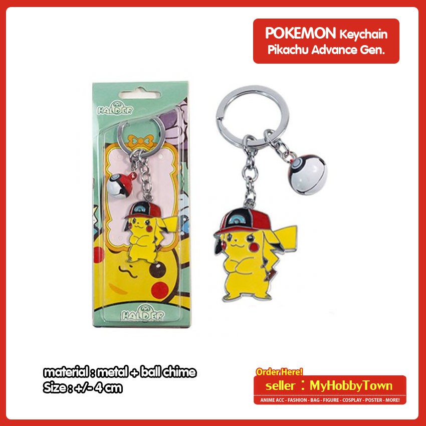 Gantungan Kunci Anime Pokemon Pikachu Advance Generation