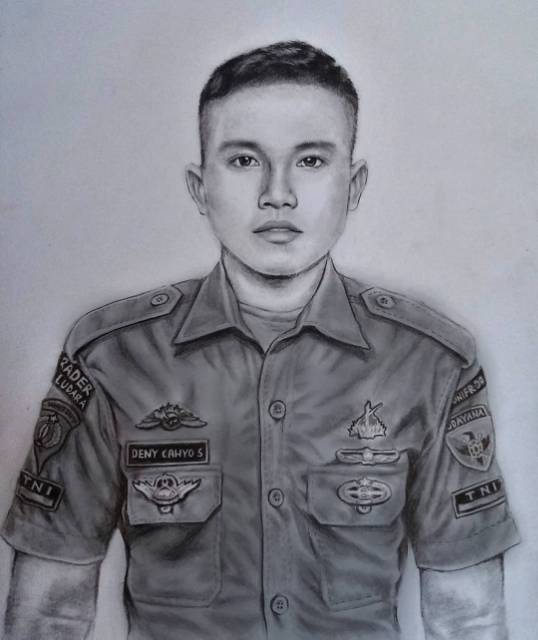 Jual Lukisan Sketsa Wajah Tni Polisi Karo Lukisan Indonesia|Shopee Indonesia 640_X_538_jpg