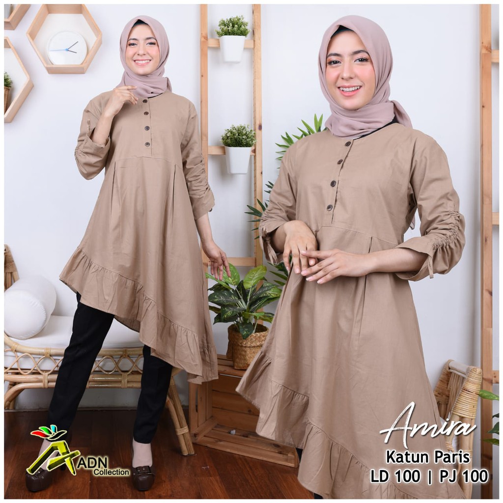 Jual Tunik Amira Coklat Susu | Shopee Indonesia