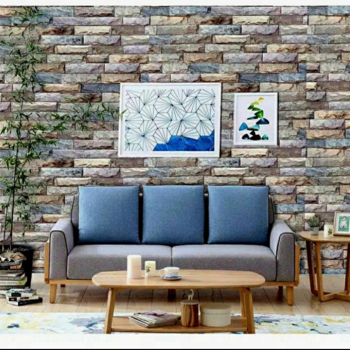 Jual WALLPAPER STICKERS DINDING MOTIF BATU ALAM Shopee Indonesia