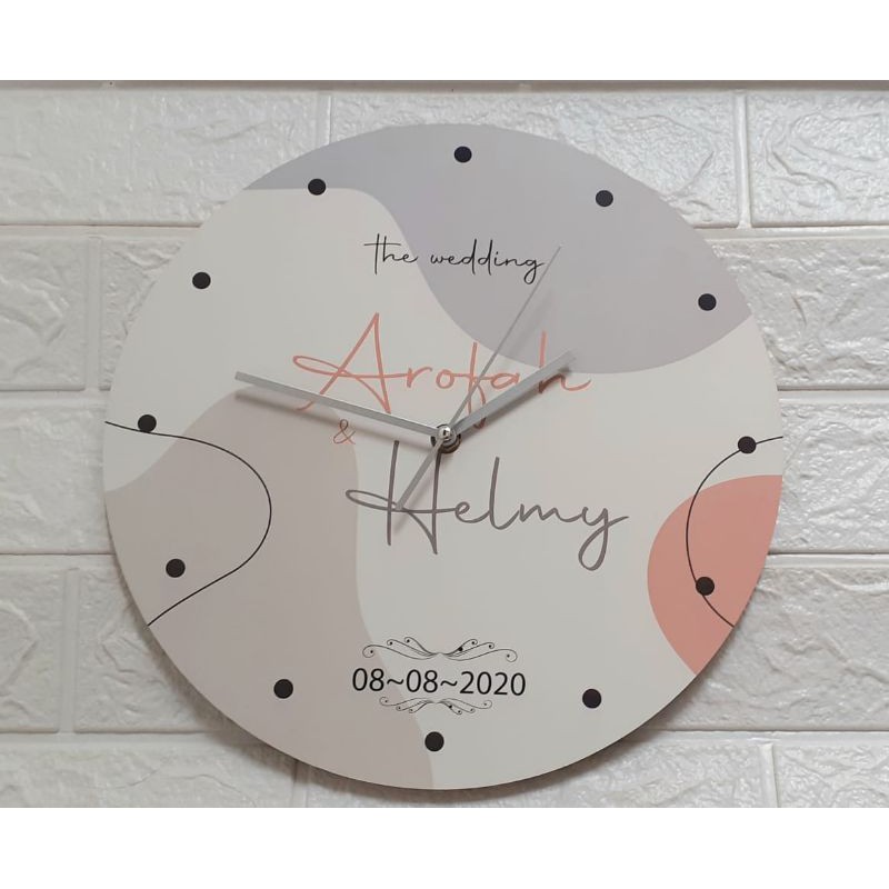 Jam Dinding Kayu Custom Vintage Kado Ultah Pernikahan