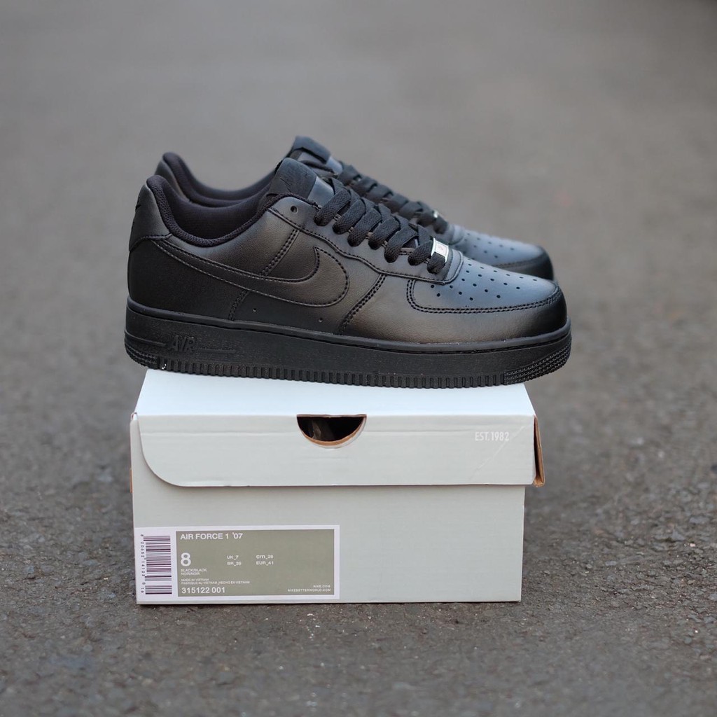 Jual Nike Air Force 1 Low All Black Bnib Original | Shopee Indonesia