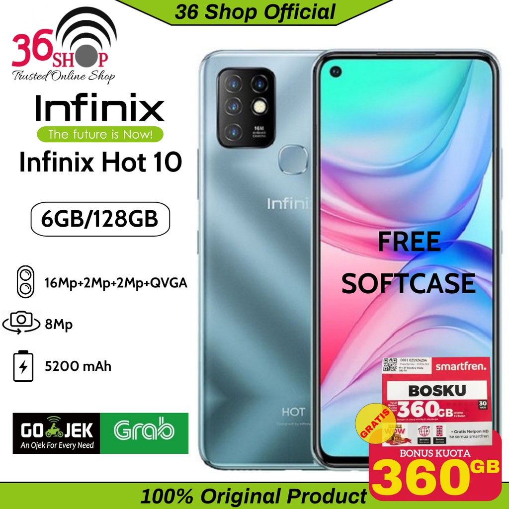 Infinix Hot 10 4GB+64GB/6GB+128GB Garansi Resmi 1 Tahun Shopee Indonesia