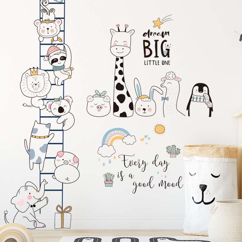 Animal Wall Stickers Childrens Room Bedroom Sofa Background Decoration