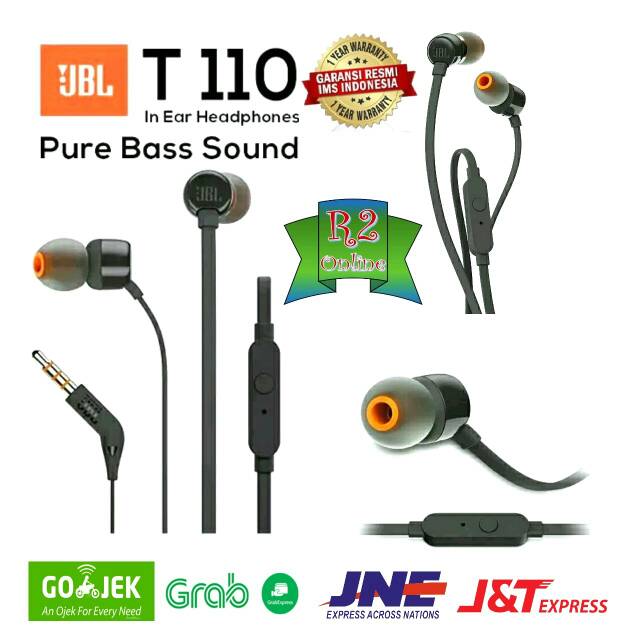 JBL Inear with Mic. T110 Black แท้100 gothicbuycheaper ThaiPick