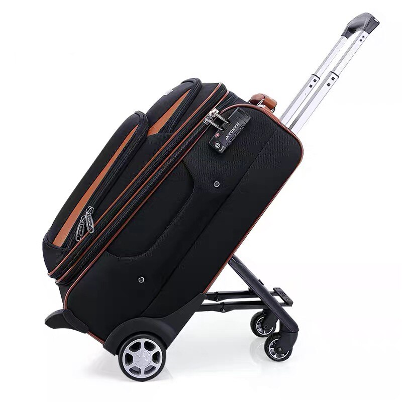 Highend trolley suitcase oneway wheels rolling luggage customs lock luggage Oxford cloth lock
