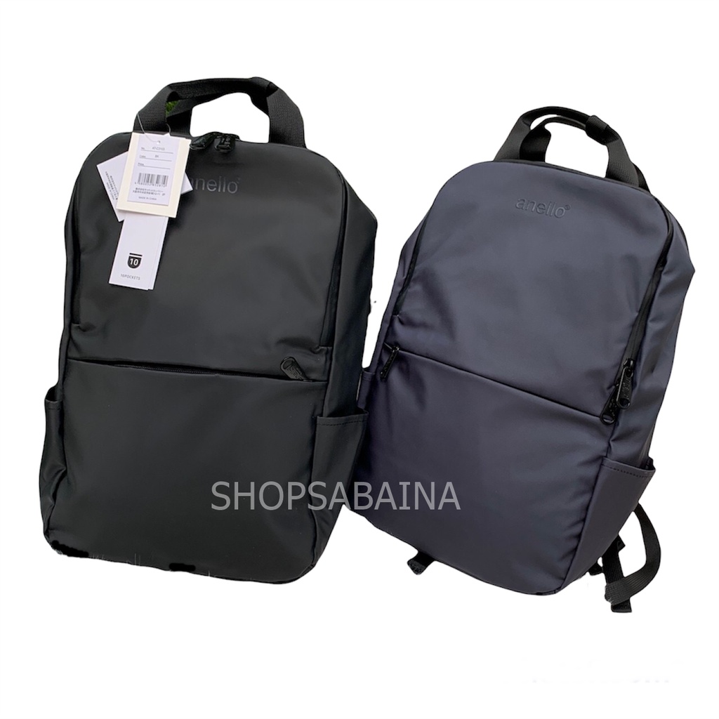anello NESS BACKPACK 10 pockets PVC leather กระเป๋าเป้สะพายหลัง ผ้าPVC