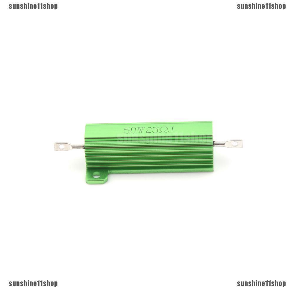 SSH Aluminum Case 50W 25 Ohm Chassis Mounted Wirewound Resistor Green