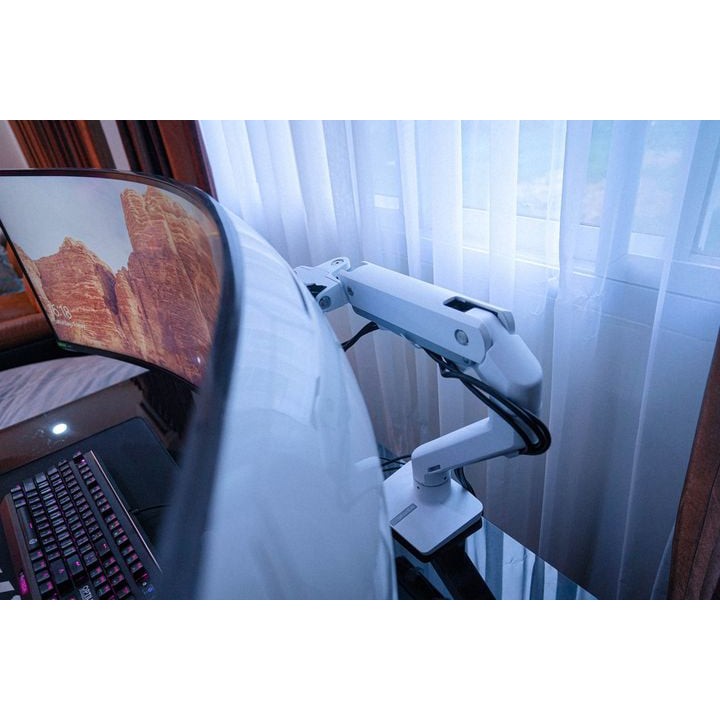 Ergotron HX Heavy Duty Ultrawide Monitor Arm Desk Mount with Add On