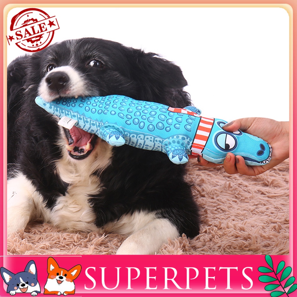 Cartoon Crocodile Shape Bite Resistant Dogs Vocal Toy Molar Teether Pet