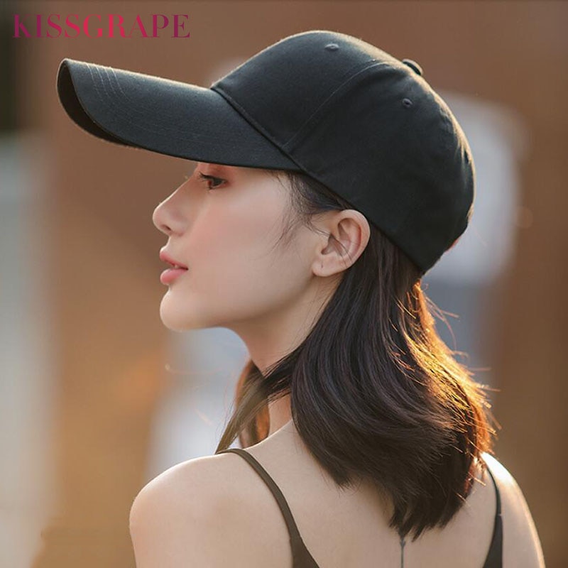 2020 New Unisex Cotton Baseball Caps Hats Solid Color Long Visor Hats