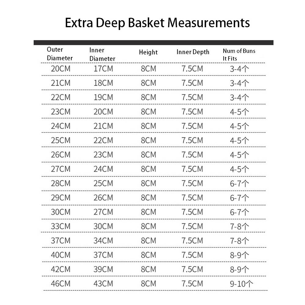Bamboo Steamer Basket Extra Deep (Medium Size) 27cm 30cm 33cm