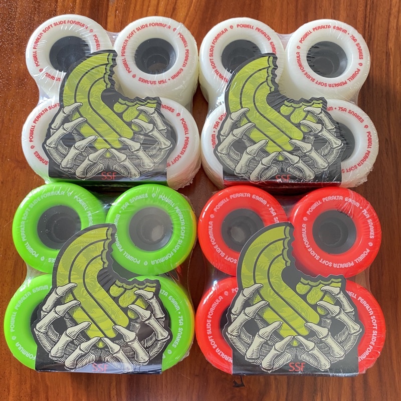 ล้อ Powell Peralta Snakes Skateboard Wheels 69mm 75a 4pk White Red