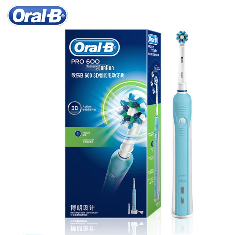 Oral B 3D Electric Toothbrush PRO600 Oral Hygiene Electric Rechargeable