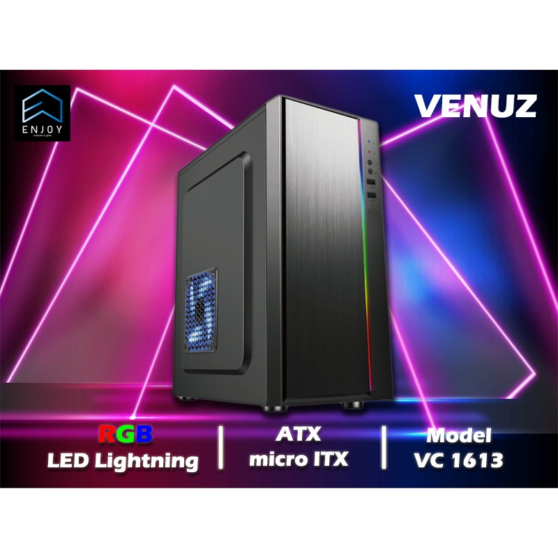 VENUZ ATX เคส Computer Case VC1609 ไฟ RGBแท้ประกัน 1ปี Ie9k