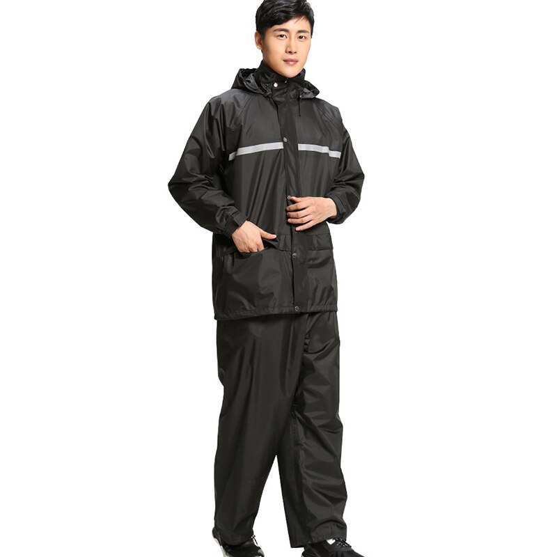 Rain Suit Jacket Pants Suit Raincoat Unisex Outdoor Waterproof Anti