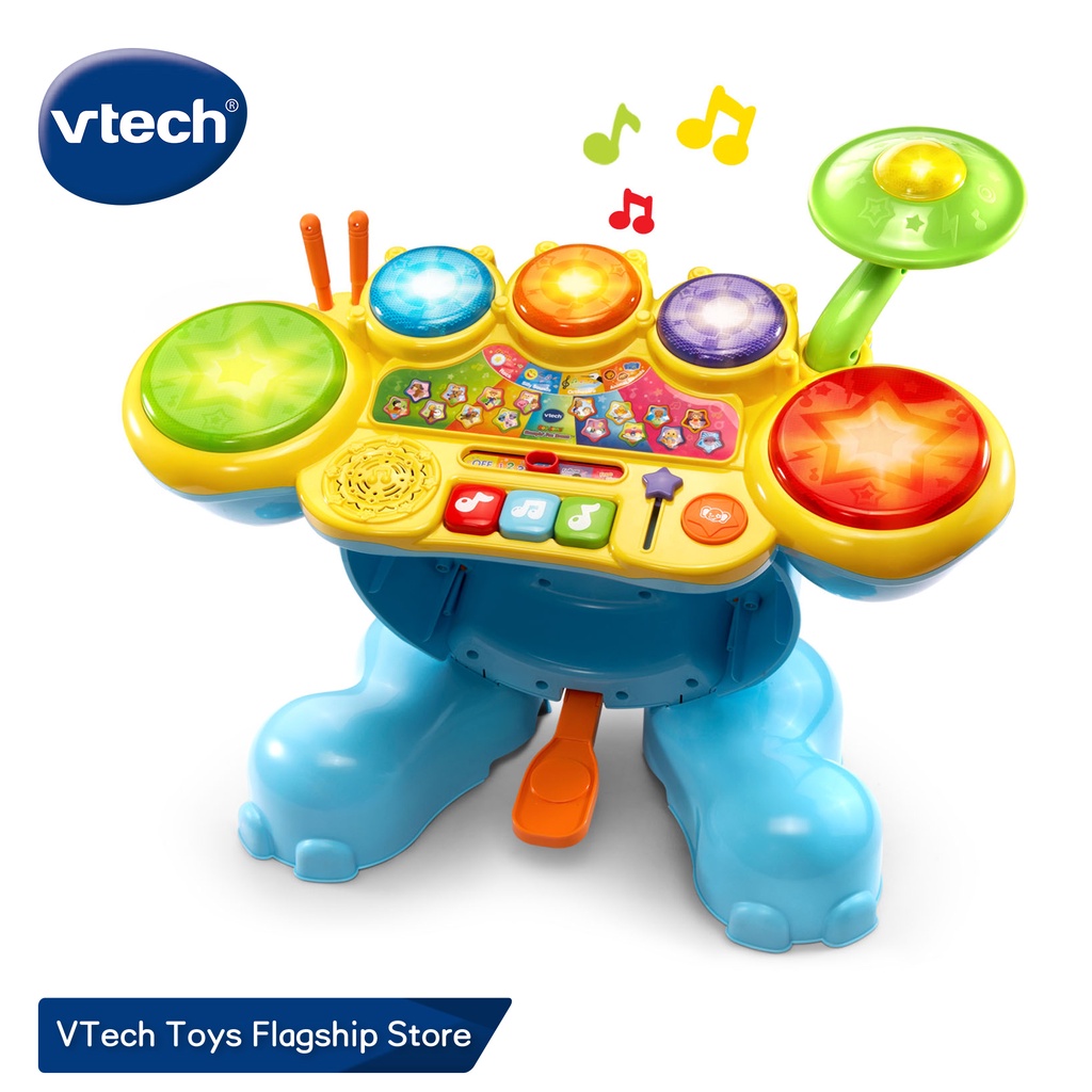 VTech Zoo Jamz Elephant Drum Set Musical Toys Kids Drum 1.54 ปี ชุดของ