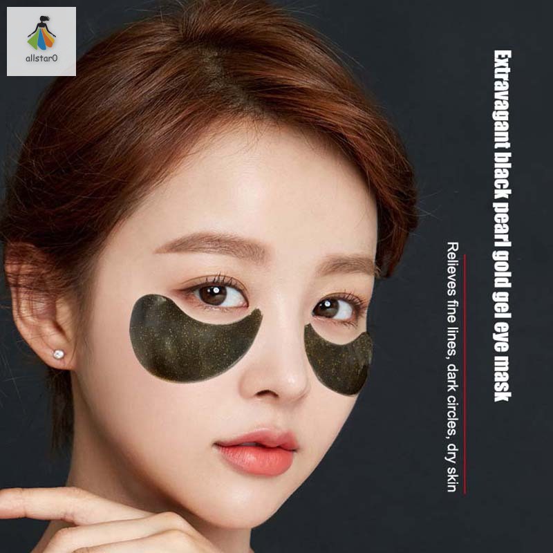 60 Pcs Black Pearl Collagen Eye Mask Ageless Anti Wrinkle Dark Circles