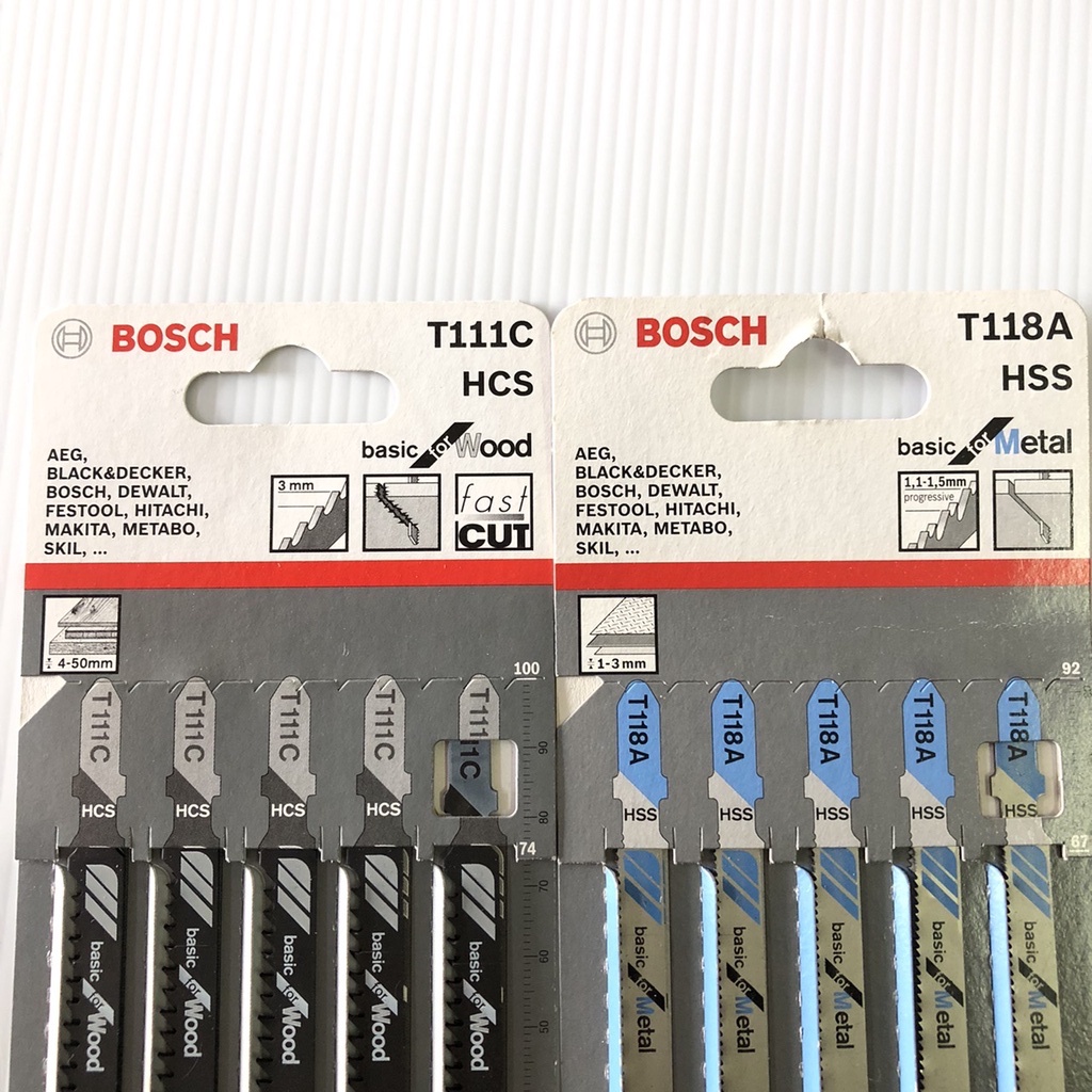 ใบเลื่อยจิ๊กซอว์ Bosch (Made in Switzerland) ของแท้ ใบเลื่อยจิ๊กซอ ตัด