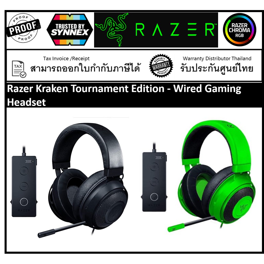 ราคา Razer หูฟังเกมเมอร์ Gaming Headset รุ่น Kraken Tournament พ.ย.